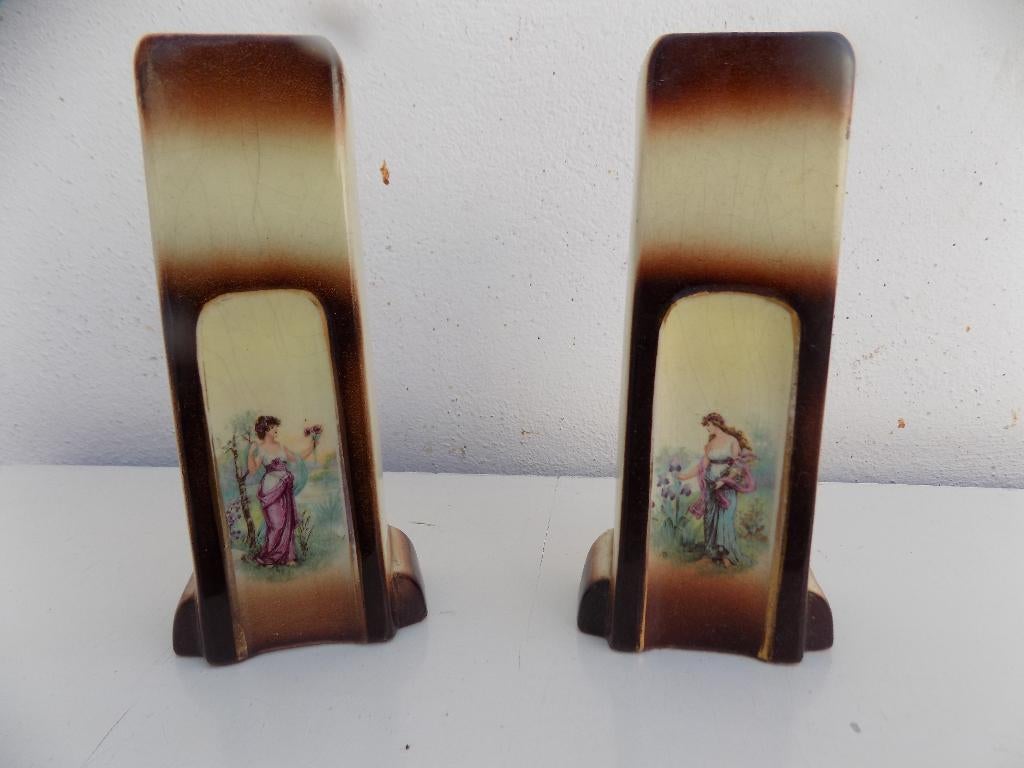 jugendstil keramiek vaasjes, Antiek en Kunst, Ophalen of Verzenden