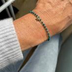 NIEUW Zack fraai armbandje zeegroen/petrol en goud, Overige materialen, Nieuw, Ophalen of Verzenden, Met bedels of kralen