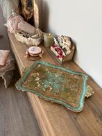 Antieke italiaanse dienblad van hout, Ophalen of Verzenden