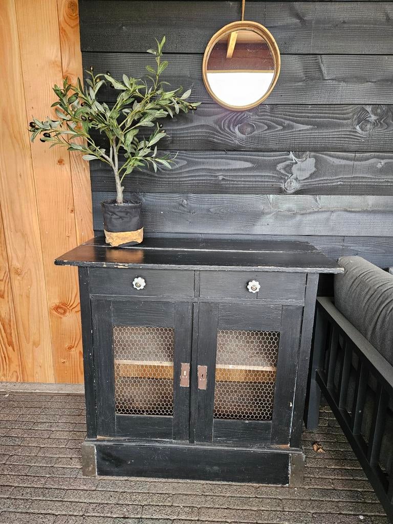 Oud brocant kastje, Gebruikt, Met deur(en), Minder dan 100 cm, 25 tot 50 cm