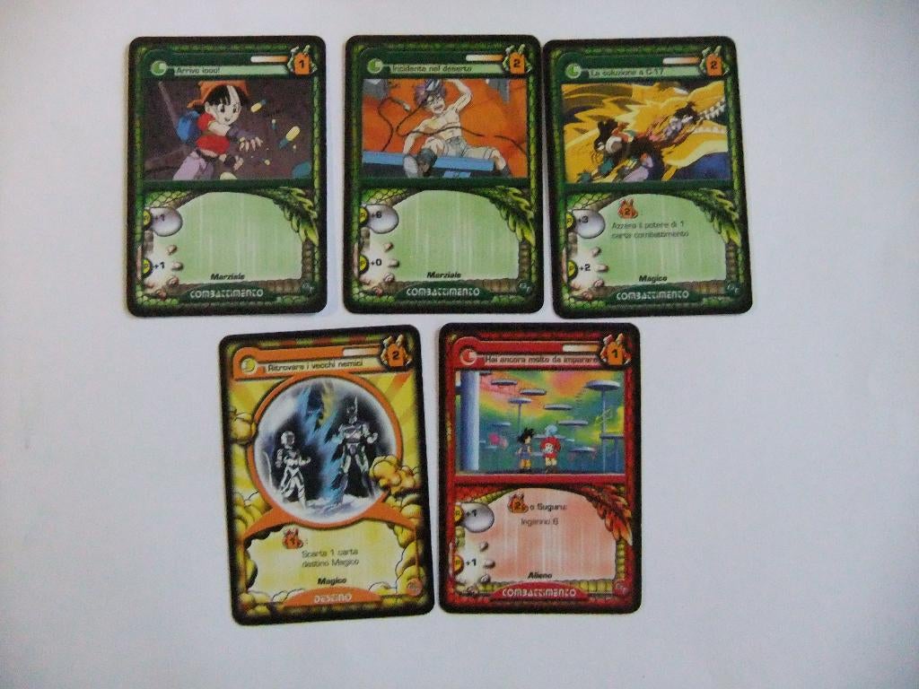 5 dragon ball kaartjes ergens uit de jaren  2000, Verzenden, Zo goed als nieuw