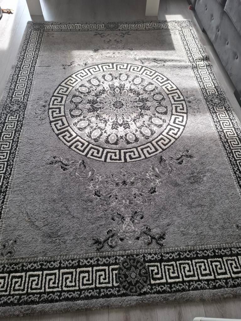 Luxe Grijs Vloerkleed 160x230 - Versace Design - ZGAN, Huis en Inrichting, Ophalen