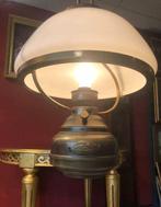 Retro American Coop 1850 hanglamp  elektrische olielamp, Ophalen of Verzenden, Gebruikt, Overige materialen, Minder dan 50 cm