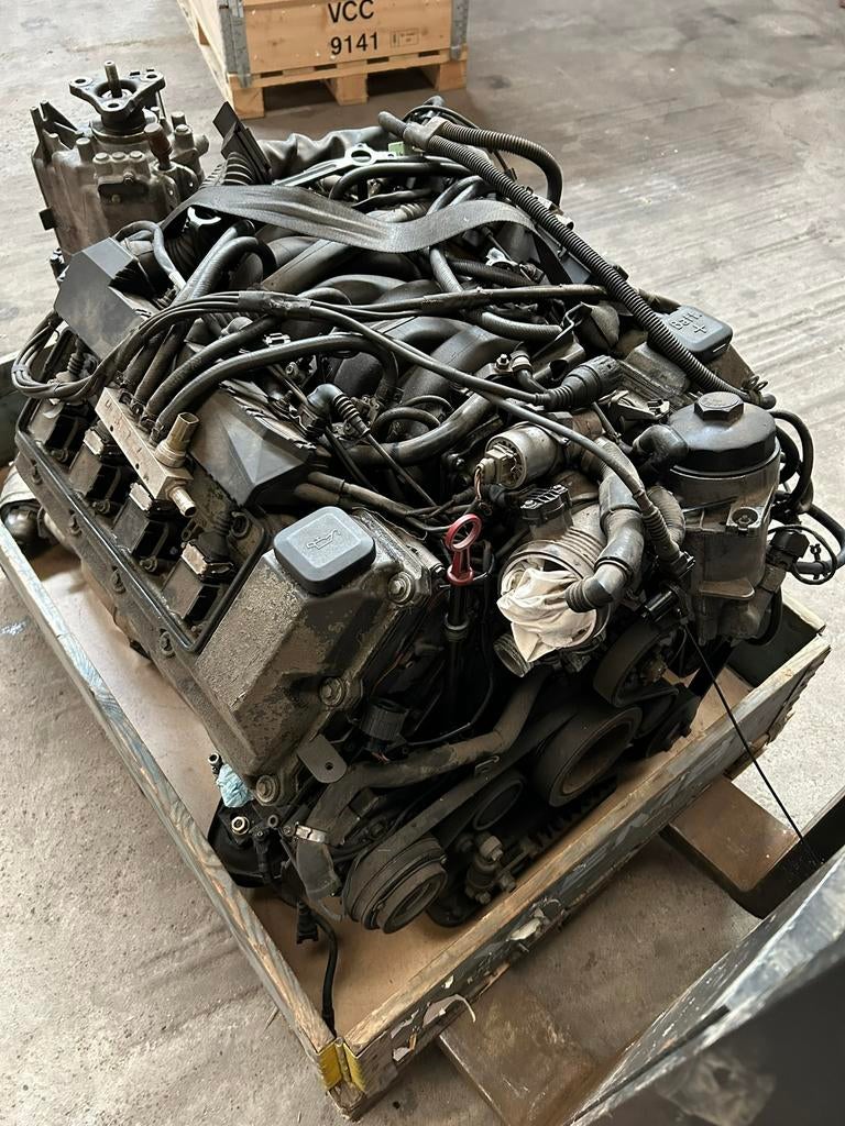 Bmw e39 540i m60 m62 complete motor + 6 gang versnellingsbak, Ophalen, Gebruikt, BMW
