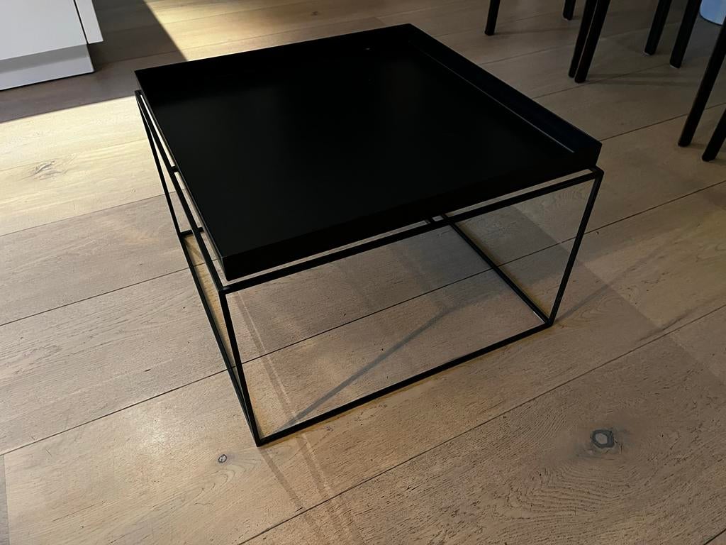 Zwart stalen Hay bijzettafel 60x60x40 cm, Huis en Inrichting, Ophalen, Gebruikt, Vierkant, 50 tot 100 cm