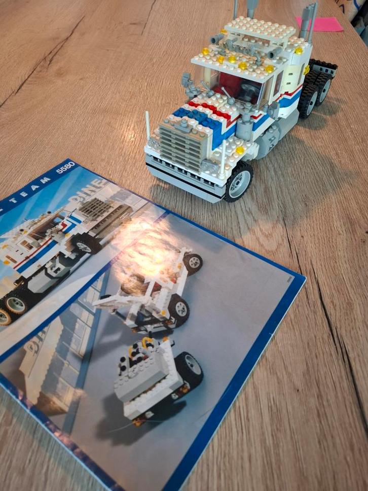 Lego Model Team 5580 Highway Rig Vrachtwagen met boekje, Kinderen en Baby's, Speelgoed | Duplo en Lego, Gebruikt, Lego, Ophalen