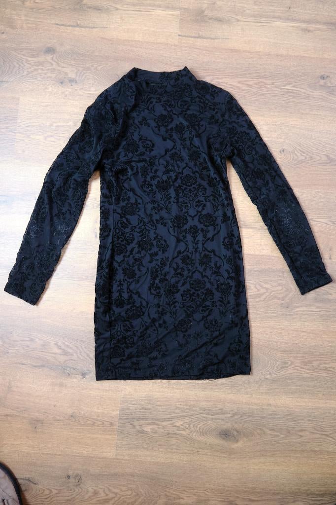 Zwarte transparante jurk, Kleding | Dames, Zwart, Maat 42/44 (L), Ophalen of Verzenden, Zo goed als nieuw