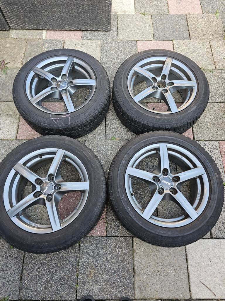 16 inch velgen alutec met winterbanden, Auto-onderdelen, Ophalen, Velg(en), 16 inch, 205 mm