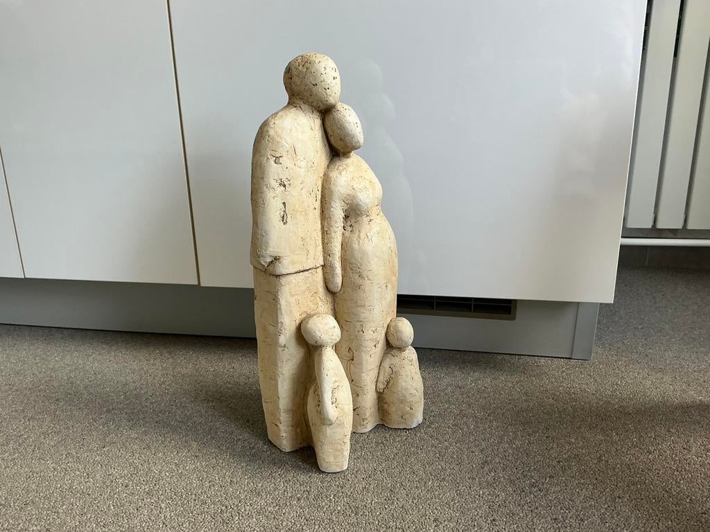 Modern Beeld family life gezin 45 cm kunst Wendela Bouwman, Ophalen of Verzenden, Zo goed als nieuw