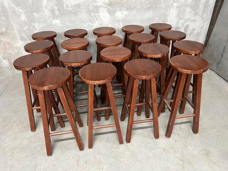 Partij Gebruikte Barkrukken 19 Stuks, Huis en Inrichting, Barkrukken, Gebruikt, 60 tot 90 cm, Hout, Metaal, 5 krukken of meer