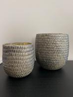 Dekocandle Waxine Licht Houders - Set van 2, Huis en Inrichting, Ophalen of Verzenden, Zo goed als nieuw, Metaal, Grijs