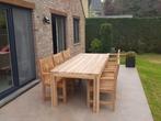 Teak tuintafel 100x240cm – Showmodel (vergrijsd), Tuin en Terras, Tuintafels, Ophalen, Gebruikt, Rechthoekig, Teakhout