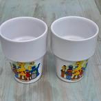 2 bekers Sesamstraat, Ophalen of Verzenden, Zo goed als nieuw, Overige stijlen, Kop(pen) en/of Schotel(s)