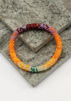 Glaskralen armband - holland oranje - RB184, Overige materialen, Overige kleuren, Verzenden, Nieuw