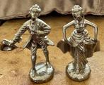 Vintage Metalen Beeldjes Dansend Paar, Antiek en Kunst, Ophalen of Verzenden