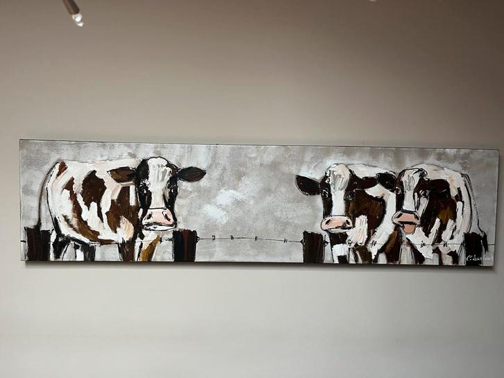 Schilderij: Koeien in het Veld, Antiek en Kunst, Kunst | Schilderijen | Klassiek, Ophalen of Verzenden