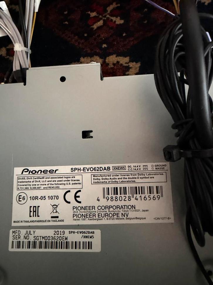 Pioneer SPH-EVO62DAB Autoradio met Apple CarPlay & Android A, Auto diversen, Autoradio's, Gebruikt, Ophalen of Verzenden