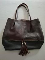 Leren tas zwart met bruin, Ophalen of Verzenden, Zo goed als nieuw, Zwart