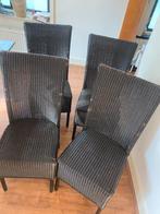 GRATIS Rotan rieten eetkamer stoelen zwart, Huis en Inrichting, Stoelen, Ophalen, Gebruikt, Zwart