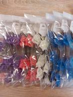 Partij Clip-ins met bloemen aan leertje 19 stuks, Ophalen of Verzenden, Nieuw, Haarspeld