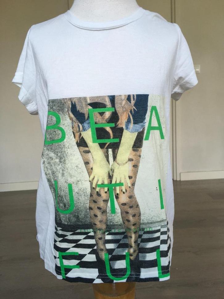 OUTFITTERS NATION shirt wit met print NIEUW maat 140 D23, Kinderen en Baby's, Kinderkleding | Maat 140, Nieuw, Meisje, Shirt of Longsleeve