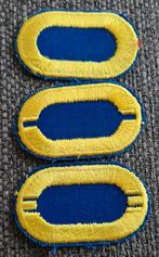 Oval wing blauw/geel emblemen., Verzamelen, Militaria | Algemeen, Embleem of Badge, Nederland, Ophalen of Verzenden, Landmacht