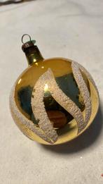 Vintage antieke kerstbal, geel, Diversen, Kerst, Ophalen of Verzenden, Zo goed als nieuw