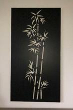 metalen wanddecoratie bamboe met led verlichting, Nieuw, Ophalen of Verzenden
