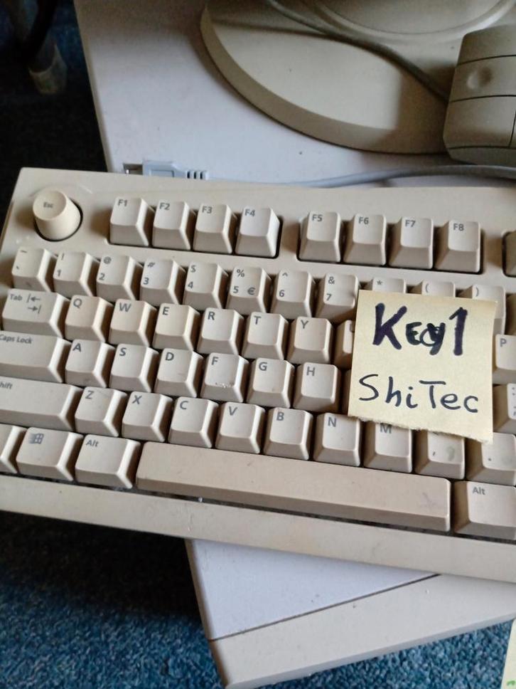 (Key1) Shitec keyboard qwerty toetsenbord vintage, Computers en Software, Vintage Computers, Ophalen