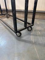 Stalen kar met zwenkwielen., Ophalen, Gebruikt, Nvt, Nvt