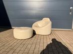 Ligne Roset Pumpkin 1zit + poef in beige leder Pierre Paulin, Huis en Inrichting, Fauteuils, Ophalen of Verzenden, B&b italia sede cassina knoll vitra togo mah jong edra flos cor