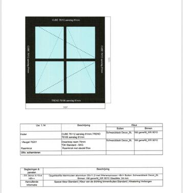 Nieuw K-Vision Cube Kozijn met Glas beschikbaar voor biedingen