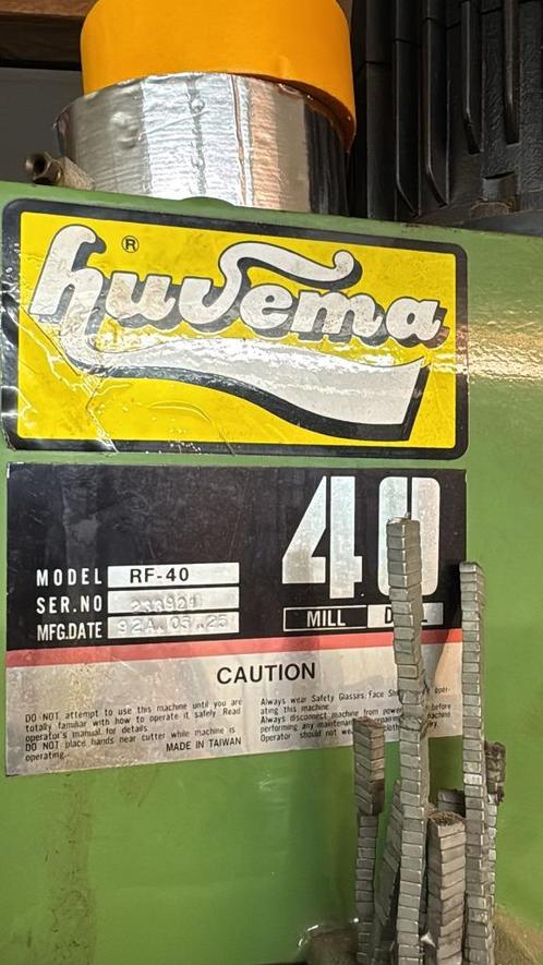 kolomboor Huvema RF-40, Doe-het-zelf en Verbouw, Gereedschap | Boormachines, Gebruikt, Kolomboormachine, 600 watt of meer, Variabele snelheid