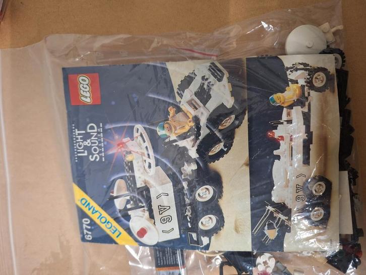 maanvoertuigen met astronautjes en 4 maanlandschapplaten, Kinderen en Baby's, Speelgoed | Duplo en Lego, Gebruikt, Ophalen of Verzenden