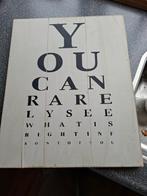 Mooi houten tekstbord. Brocante. Antiek. Letter lees plaat., Ophalen of Verzenden