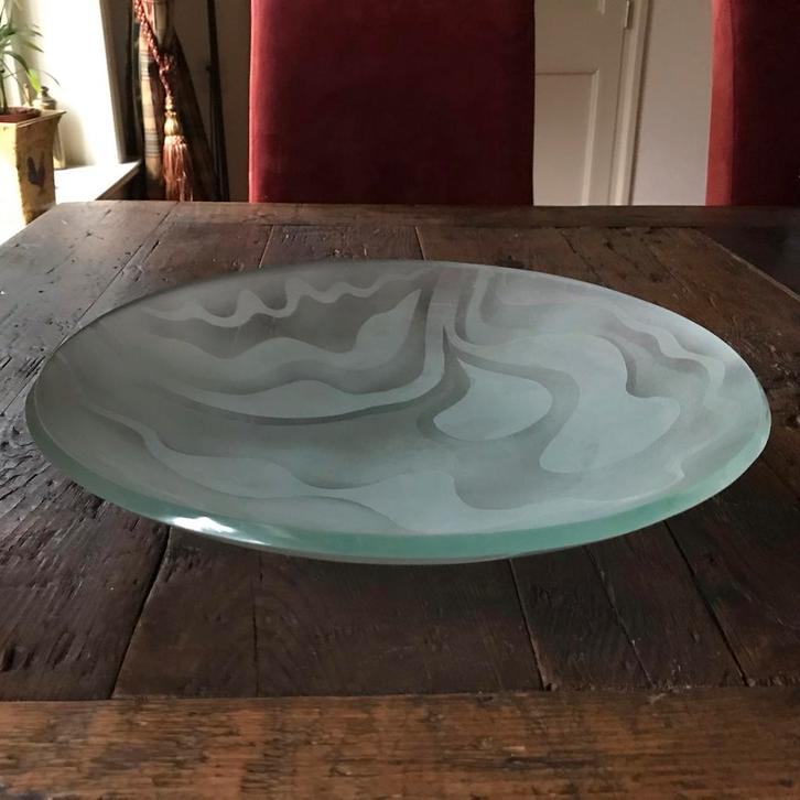 Glazen design schaal, Antiek en Kunst, Antiek | Schalen, Ophalen of Verzenden