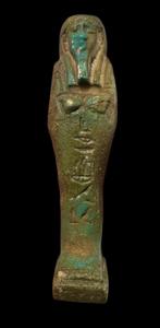 Egyptische rijk sjabti voor ir-3s-mr-f- ḥr-ḏ3, 2400 jaar oud, Ophalen of Verzenden