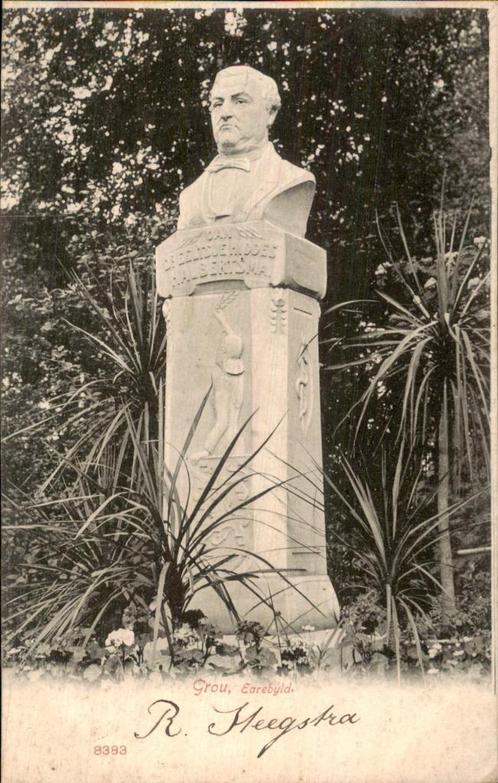 Grou . Earebyld, Verzamelen, Ansichtkaarten | Nederland, Gelopen, Friesland, Voor 1920, Verzenden