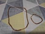 Anker & Figaro Schakel Ketting en armband goudkl., Sieraden, Tassen en Uiterlijk, Kettingen, Ophalen of Verzenden, Zo goed als nieuw