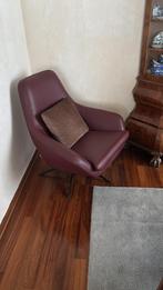 Dyyk Specter leer fauteuil bruin/donker rood, Ophalen, Minder dan 75 cm, Zo goed als nieuw, Metaal