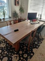 Robuuste eikenhouten tafel 240 x 100 cm, Ophalen, 200 cm of meer, 50 tot 100 cm, Zo goed als nieuw