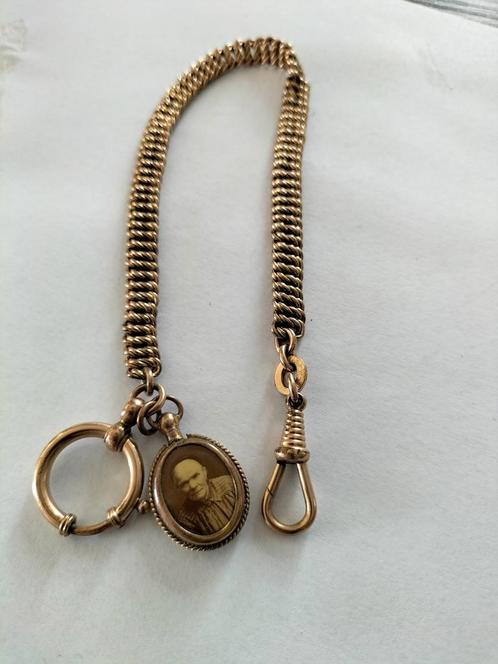 Antieke double horloge ketting., Sieraden, Tassen en Uiterlijk, Horloges | Antiek, Overige merken, 1960 of later, Ophalen of Verzenden