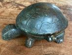 Zware antieke bronzen schilpad bijouterie doosje, Antiek en Kunst, Antiek | Koper en Brons, Ophalen of Verzenden