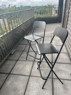 Barkrukken IKEA Franklin 2x Zwart 75cm inklapbaar, Ophalen, Gebruikt, Met voetsteun, 60 tot 90 cm