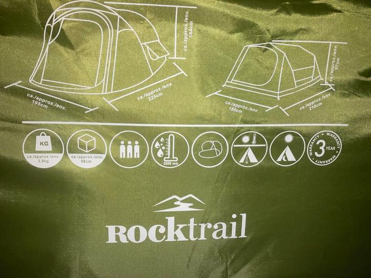 Rocktrail Pop-Up Tent - Nieuw!, Caravans en Kamperen, Tenten, tot en met 3, Nieuw, Ophalen of Verzenden