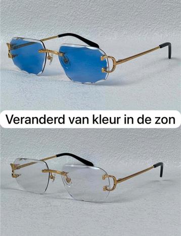Cartier diamond cut verkleurd van kleur naar blauw in zon beschikbaar voor biedingen