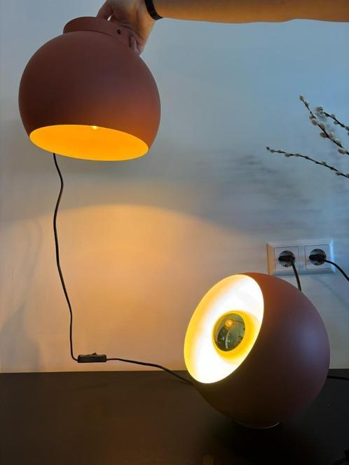 Set van 2 Chericoni lampen –rood – Tafellamp & Plafondlamp, Huis en Inrichting, Lampen | Tafellampen, Nieuw, Minder dan 50 cm