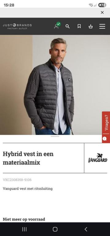 Vanguard Hybrid Vest grijs maat XXL Nieuw beschikbaar voor biedingen