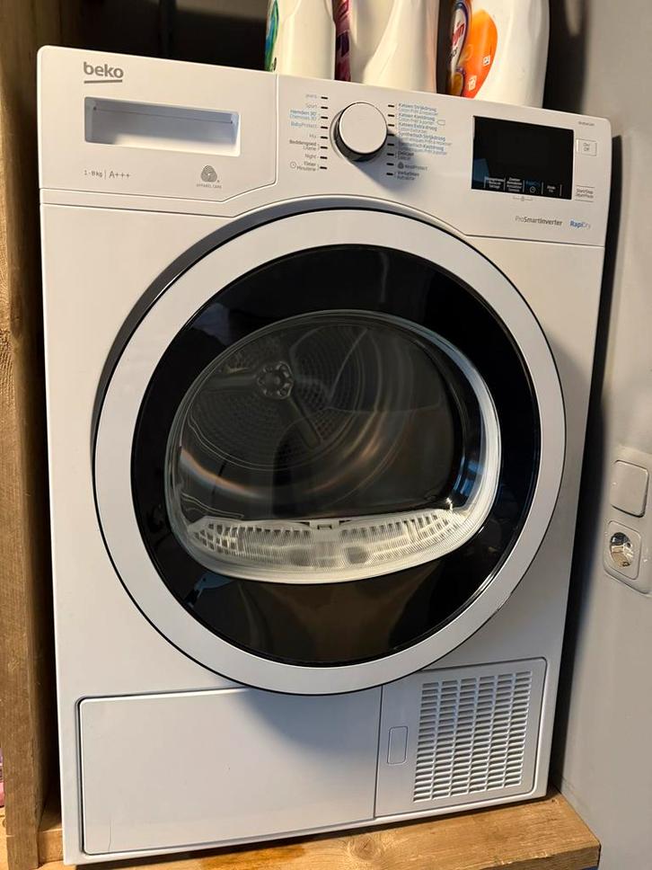 Beko Warmtepomp Droger A+++ - Zeer Zuinig, Witgoed en Apparatuur, Wasdrogers, Gebruikt, Condens, Voorlader, 6 tot 8 kg, 85 tot 90 cm