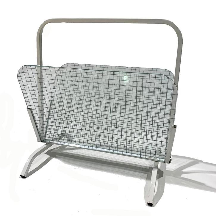 Vintage MAGAZINEREK jaren '80 retro lectuurmand lektuurbak, Huis en Inrichting, Woonaccessoires | Krantenbakken en Lectuurbakken